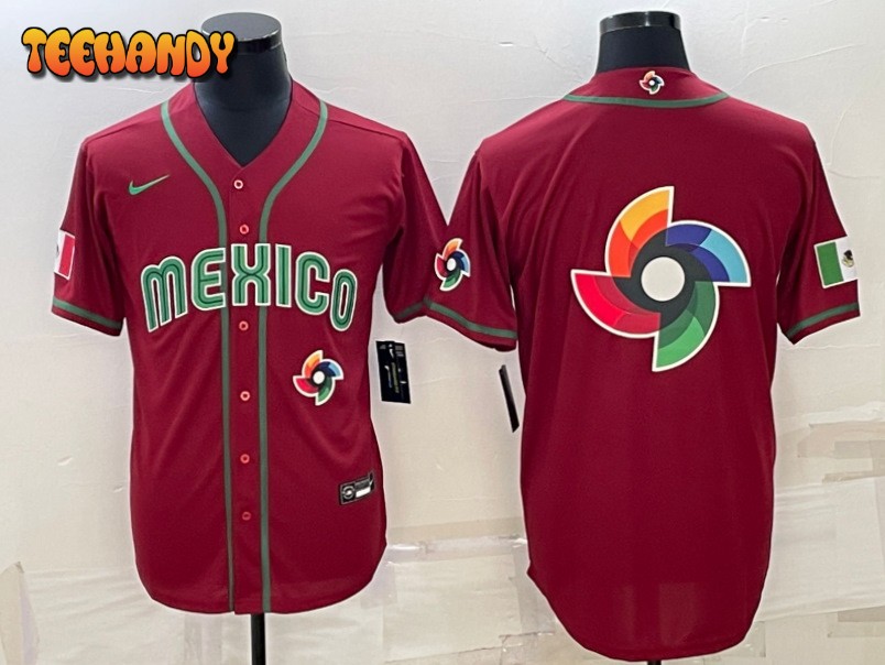 Mexico Red 2023 World Baseball Classic Jersey with Big Logo