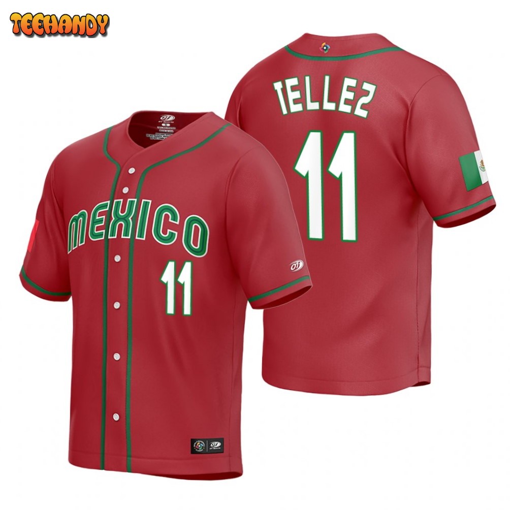 Mexico Rowdy Tellez Red Replica 2023 World Baseball Classic Jersey