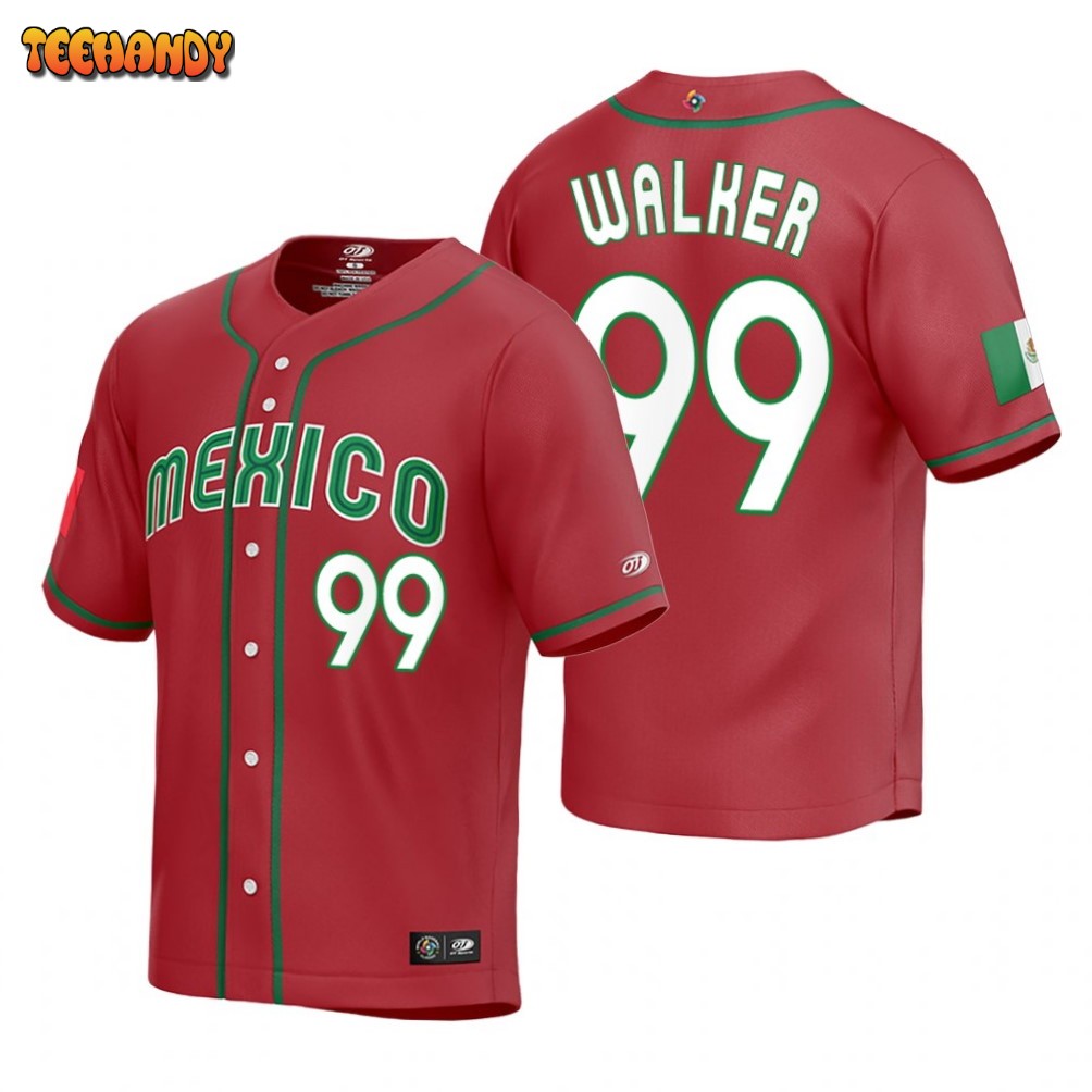 Men's Taijuan Walker Mexico Baseball Replica Red 2023 World Baseball  Classic Jersey - Mexico Team Store