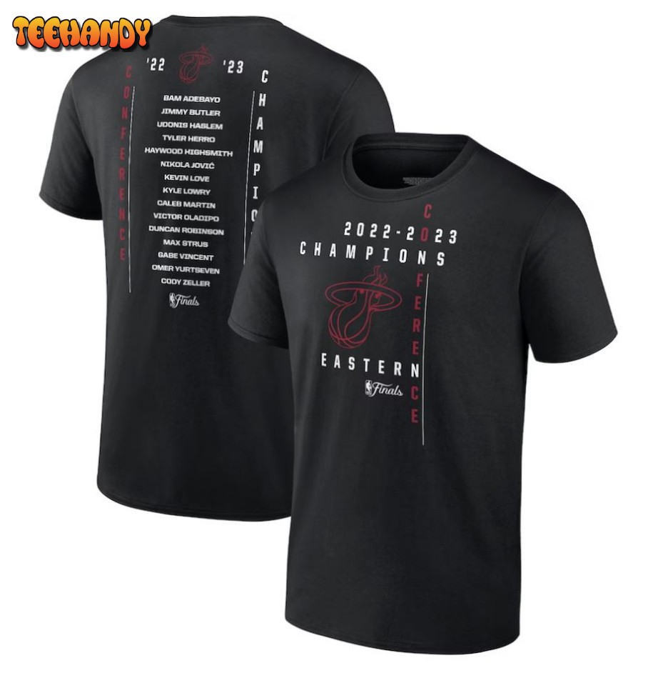 Miami Heat 2023 Eastern Conference Champions Crossover Team Roster T Shirt