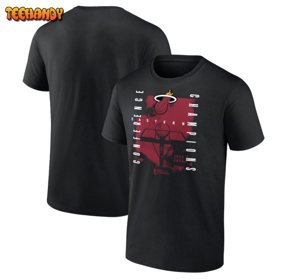 Miami Heat 2023 Eastern Conference Champions Free Throw Courtside T-Shirt