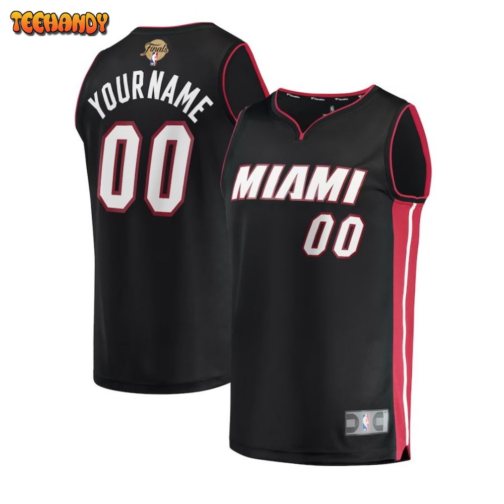 Miami Heat 2023 NBA Finals Fast Break Custom Jersey – Black