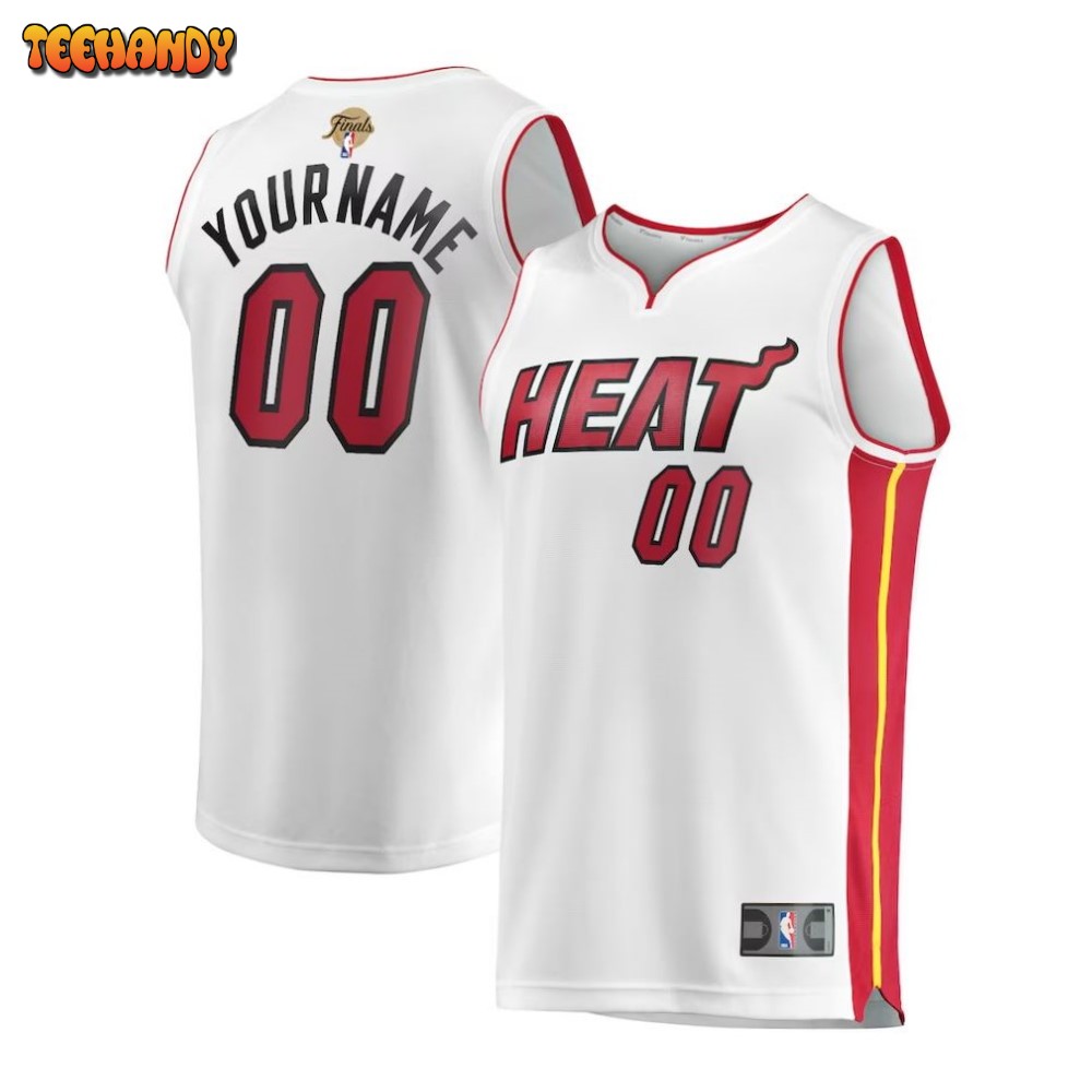 Miami Heat 2023 NBA Finals Fast Break Custom Jersey – White