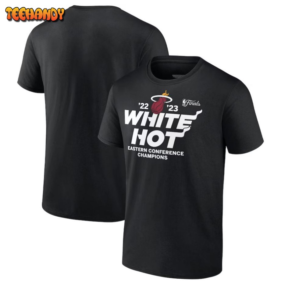 Miami Heat 2023 White Hot Eastern Conference Champions Spin Hometown Mantra T-Shirt