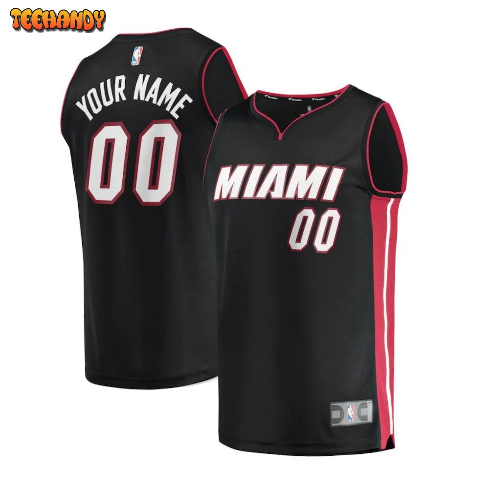 Miami Heat Fast Break Custom Replica Jersey Black