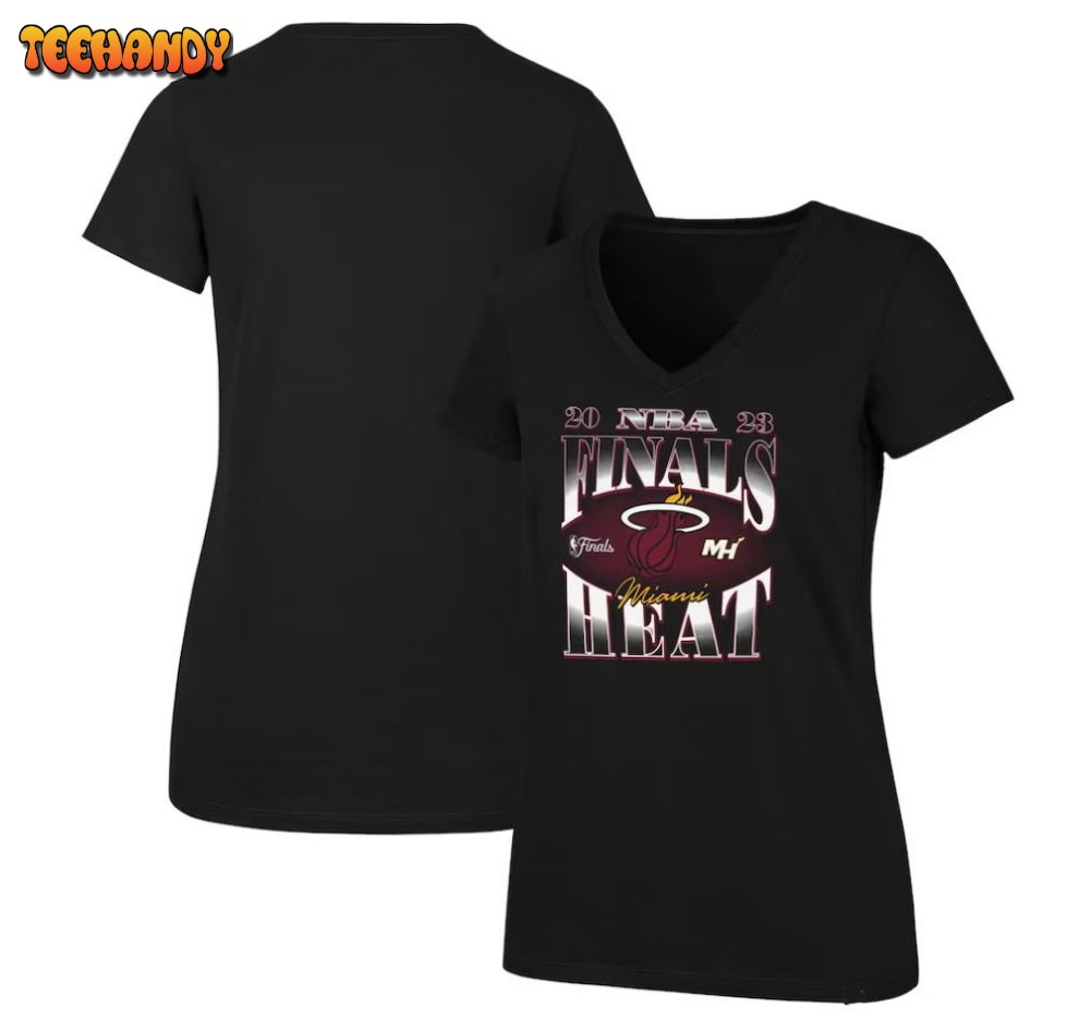 Miami Heat Women’s 2023 NBA Finals Frankie V-Neck T-Shirt