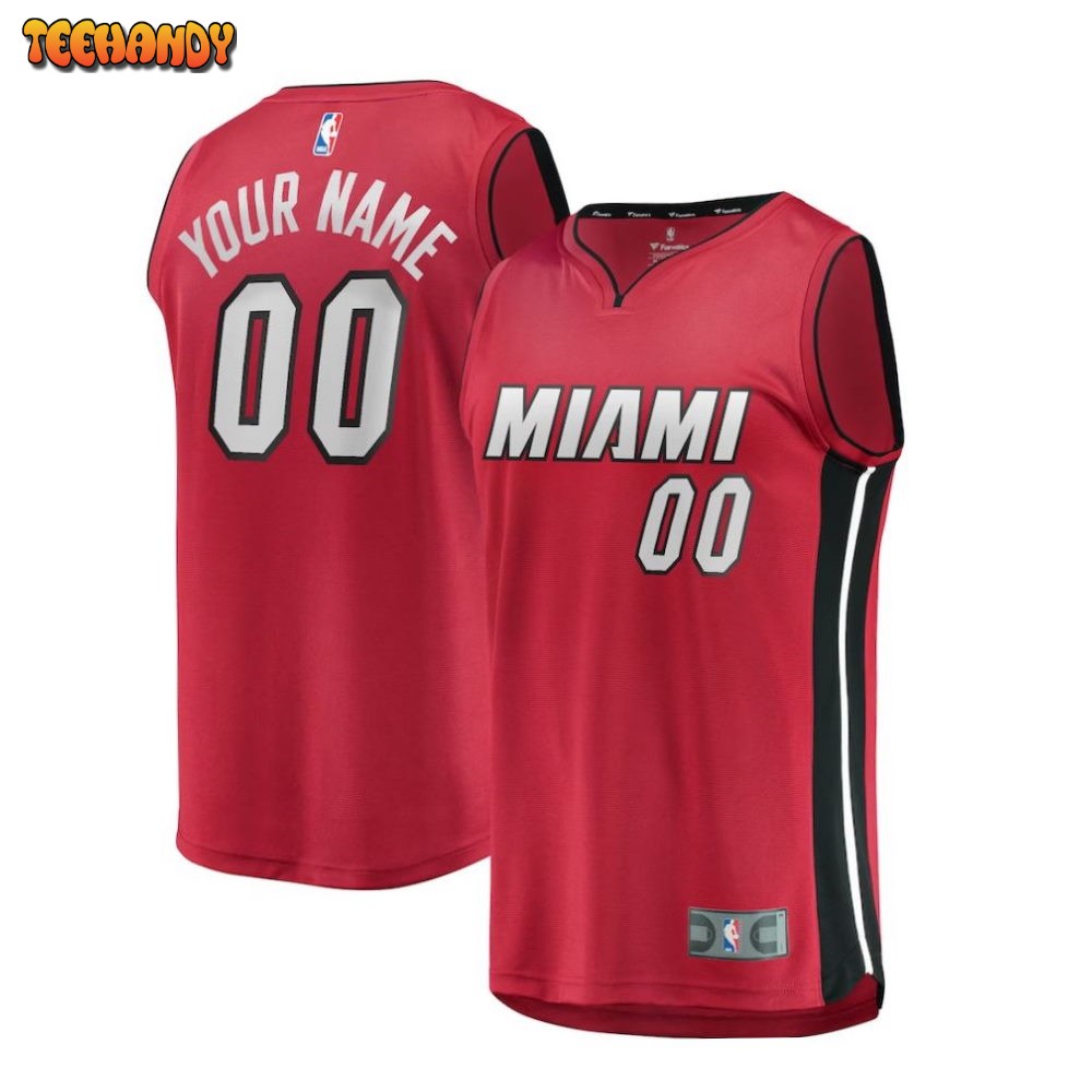 Miami Heat Youth Fast Break Replica Custom Jersey Red