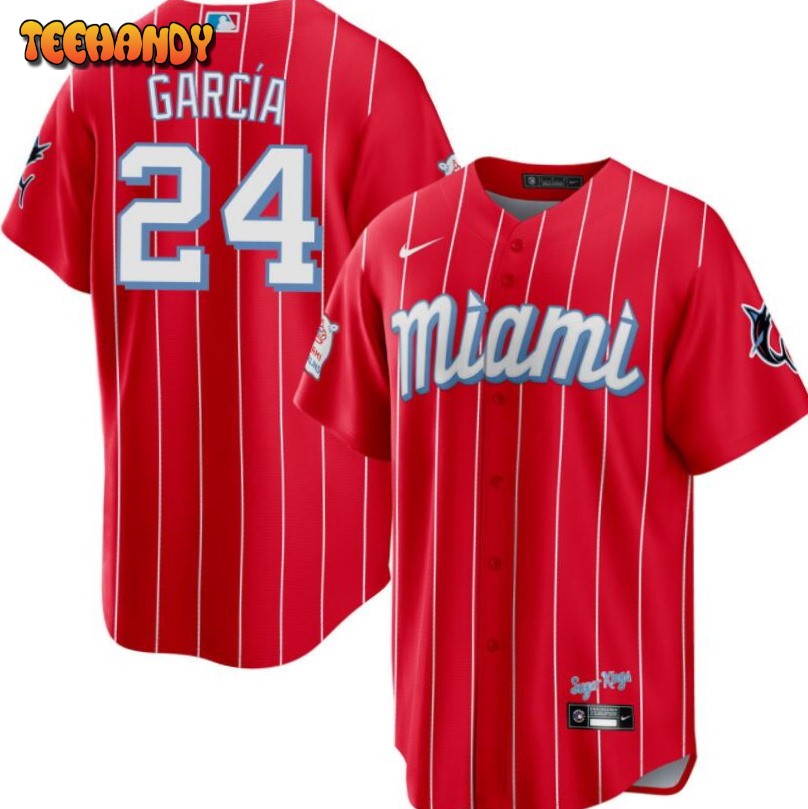 Miami Marlins Avisail Garcia Red 2021 City Connect Replica Jersey