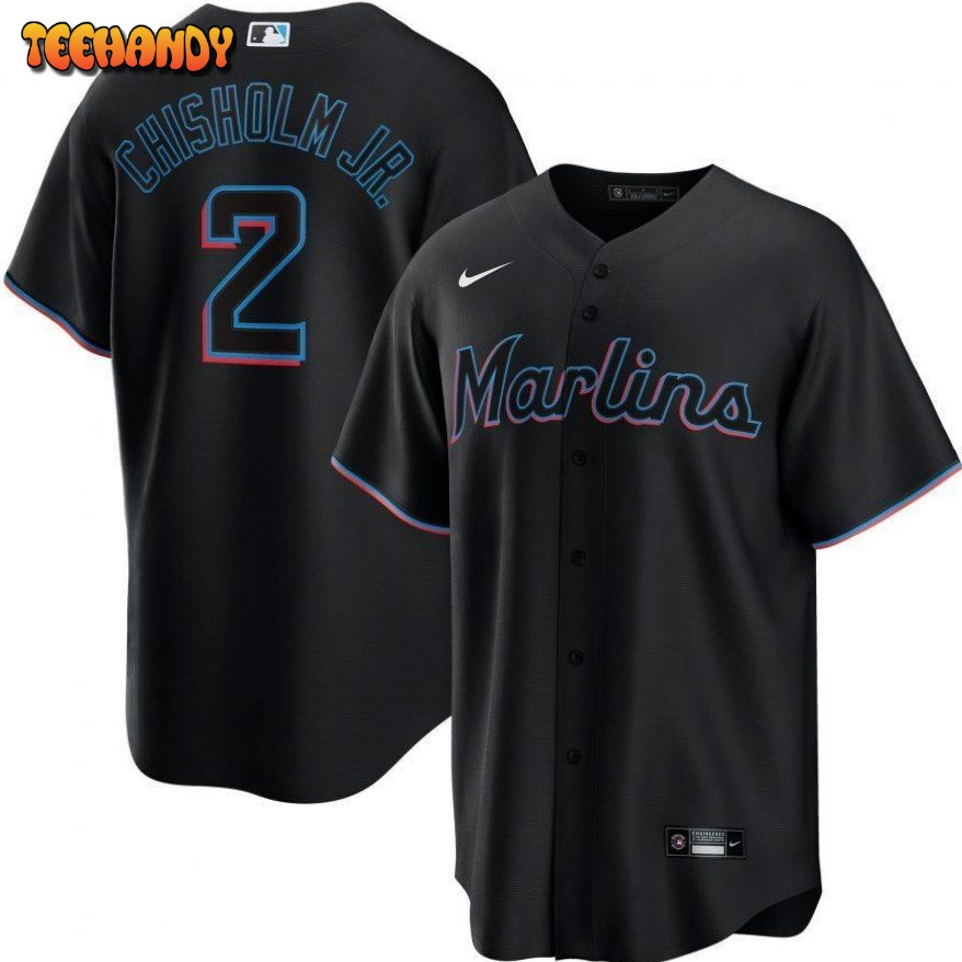 Miami Marlins Jazz Chisholm Jr. Black Alternate Replica Jersey