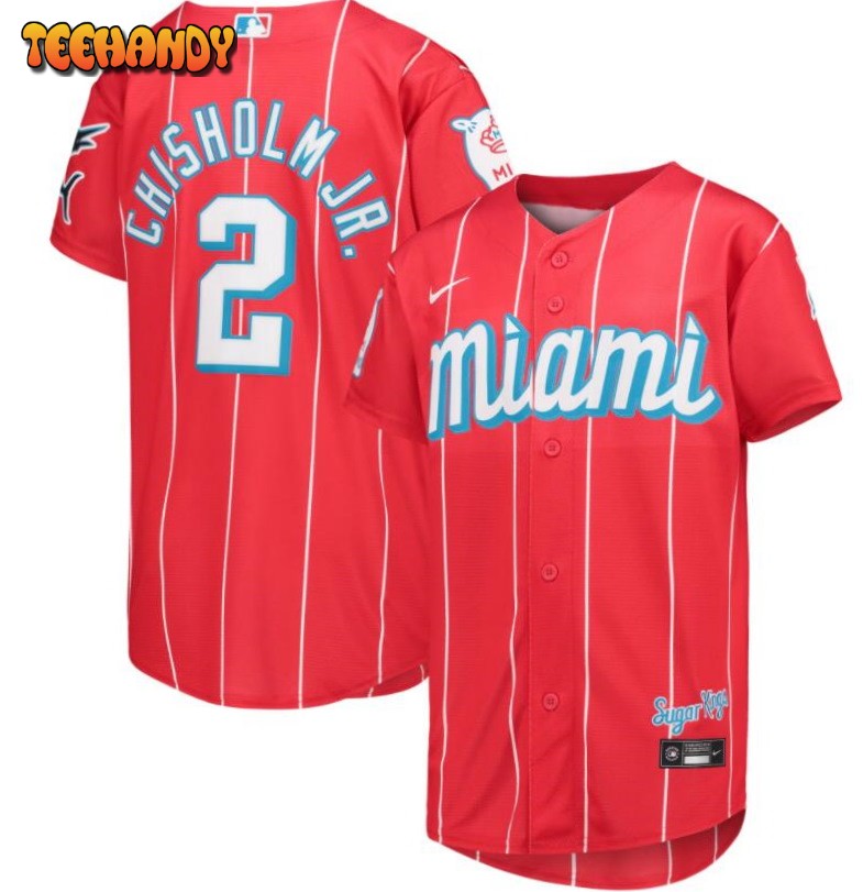 Miami Marlins Jazz Chisholm Jr. Red 2021 City Connect Replica Jersey