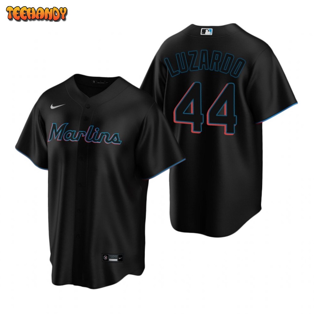 Miami Marlins Jesus Luzardo Black Alternate Replica Jersey