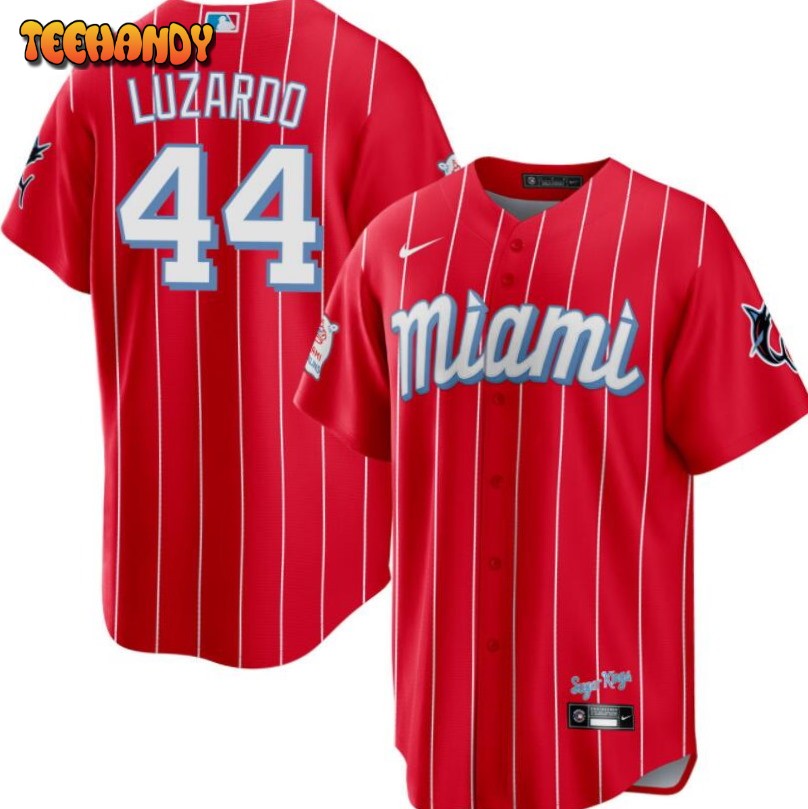 Miami Marlins Jesus Luzardo Red 2021 City Connect Replica Jersey