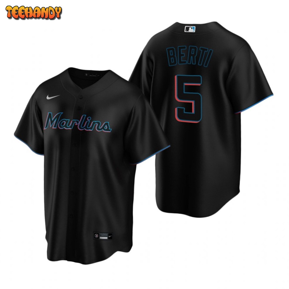 Miami Marlins Jon Berti Black Alternate Replica Jersey