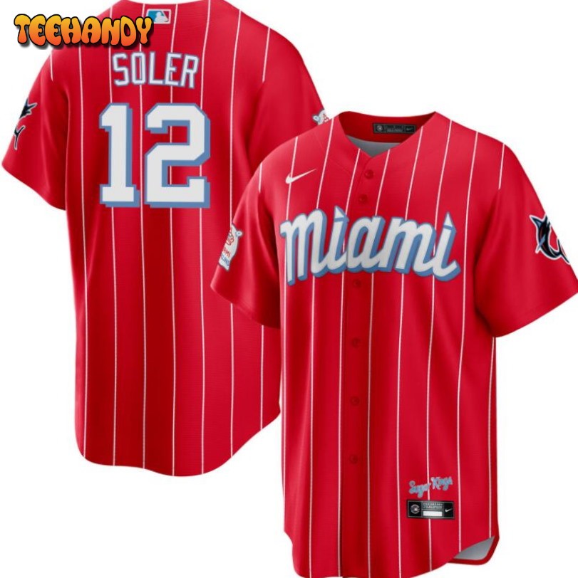 Miami Marlins Jorge Soler Red 2021 City Connect Replica Jersey