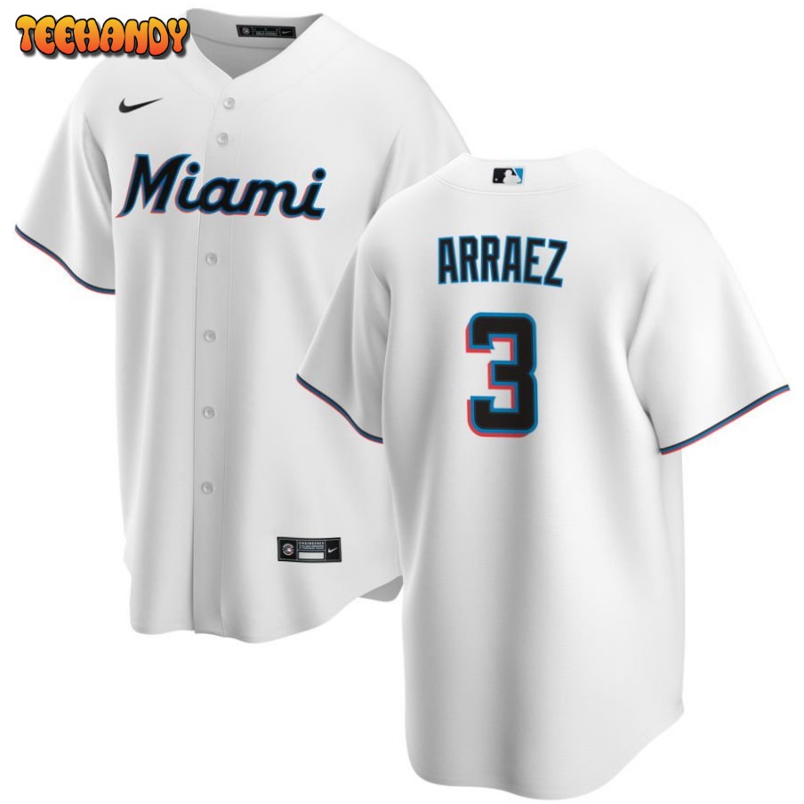 Miami Marlins Luis Arraez White Home Replica Jersey