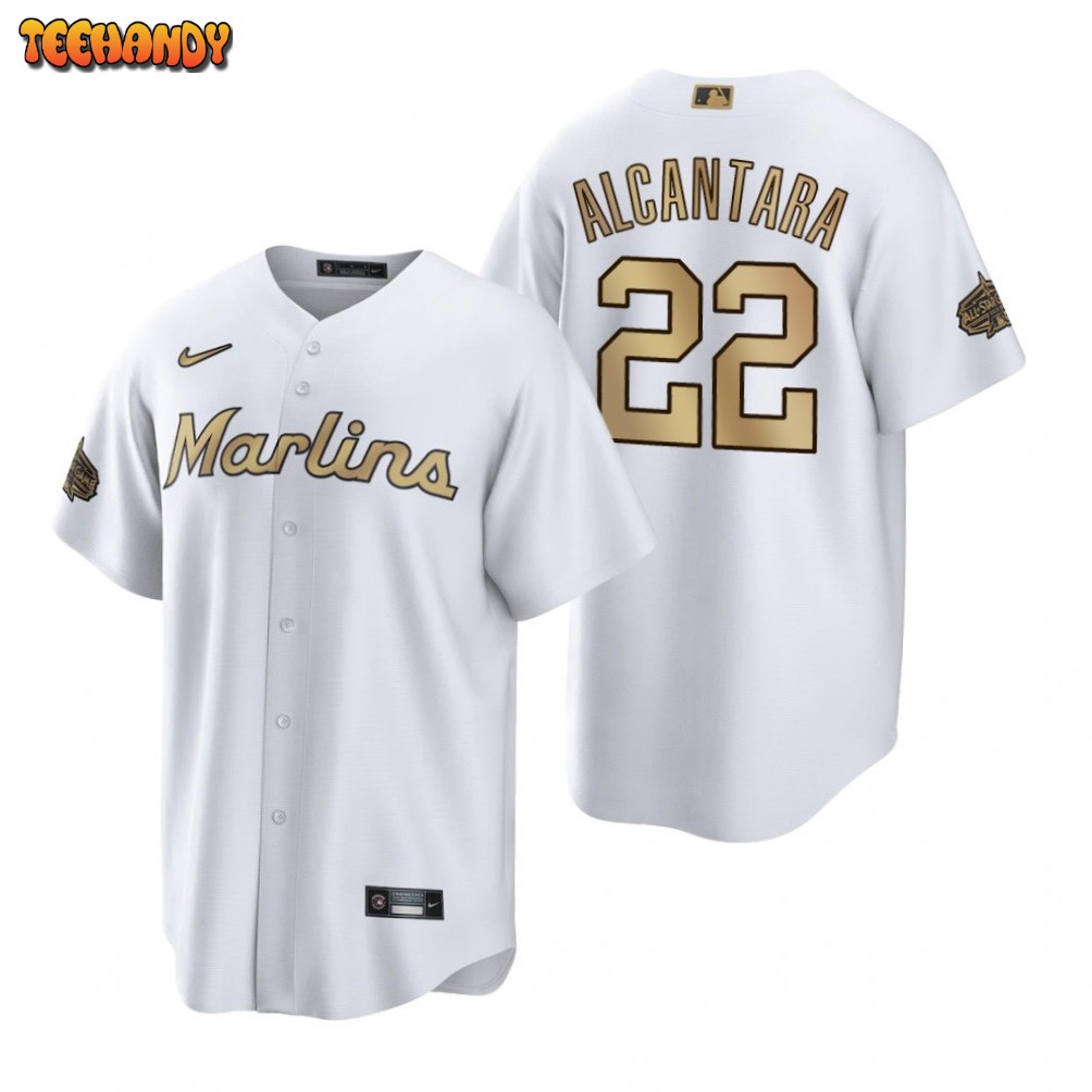 Miami Marlins Sandy Alcantara White 2022 All-Star Game Replica Jersey