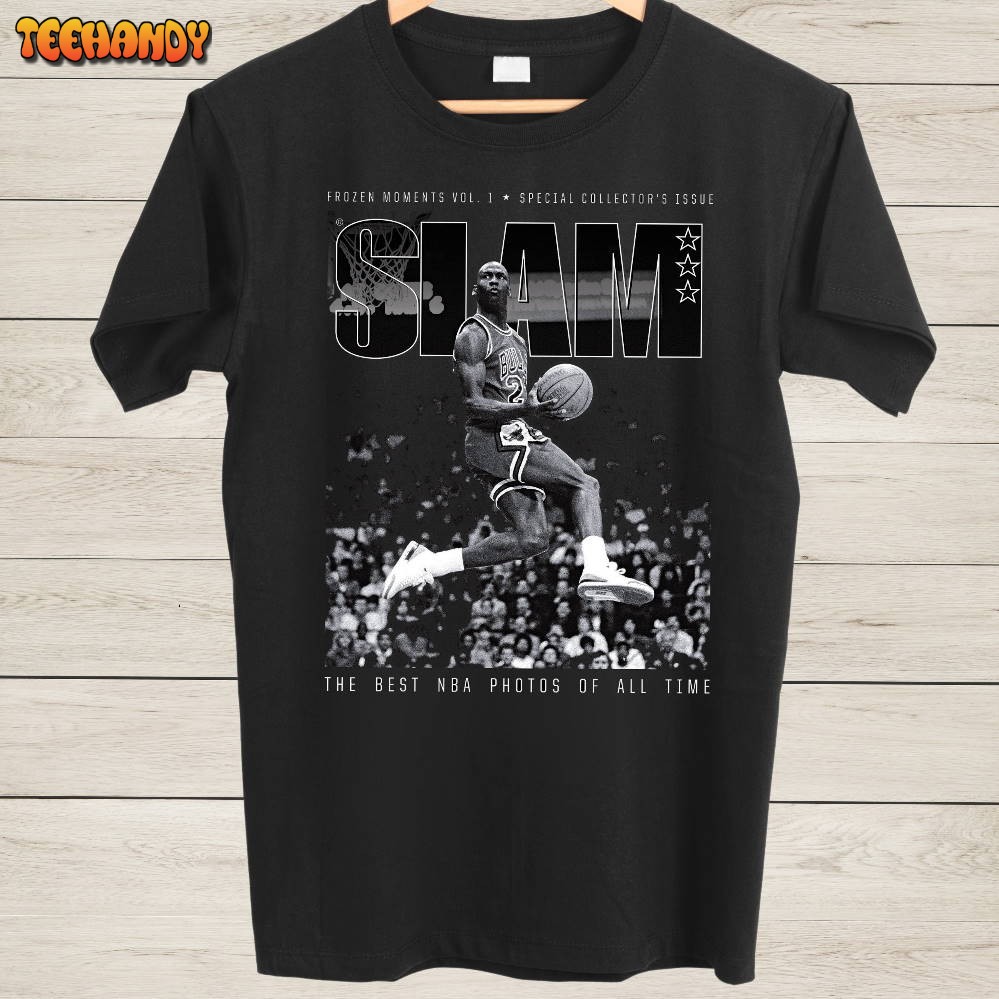 Michael Jordan Vintage T-Shirt, MJ dunk SLAM NBA Fan Shirt