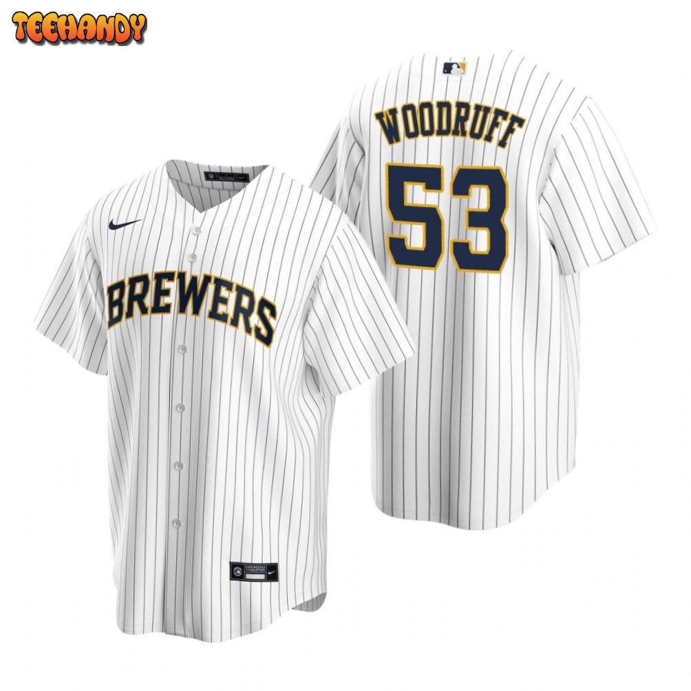 Milwaukee Brewers Brandon Woodruff White Alternate Replica Jersey