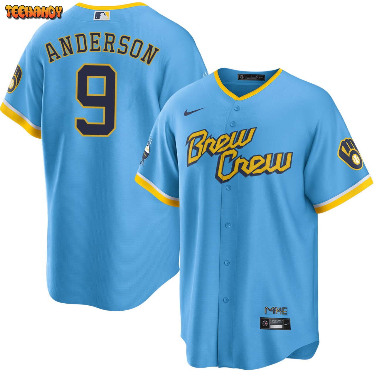 Milwaukee Brewers Brian Anderson Powder Blue 2022 City Connect Replica Jersey