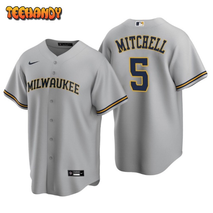 Milwaukee Brewers Garrett Mitchell Gray Road Replica Jersey