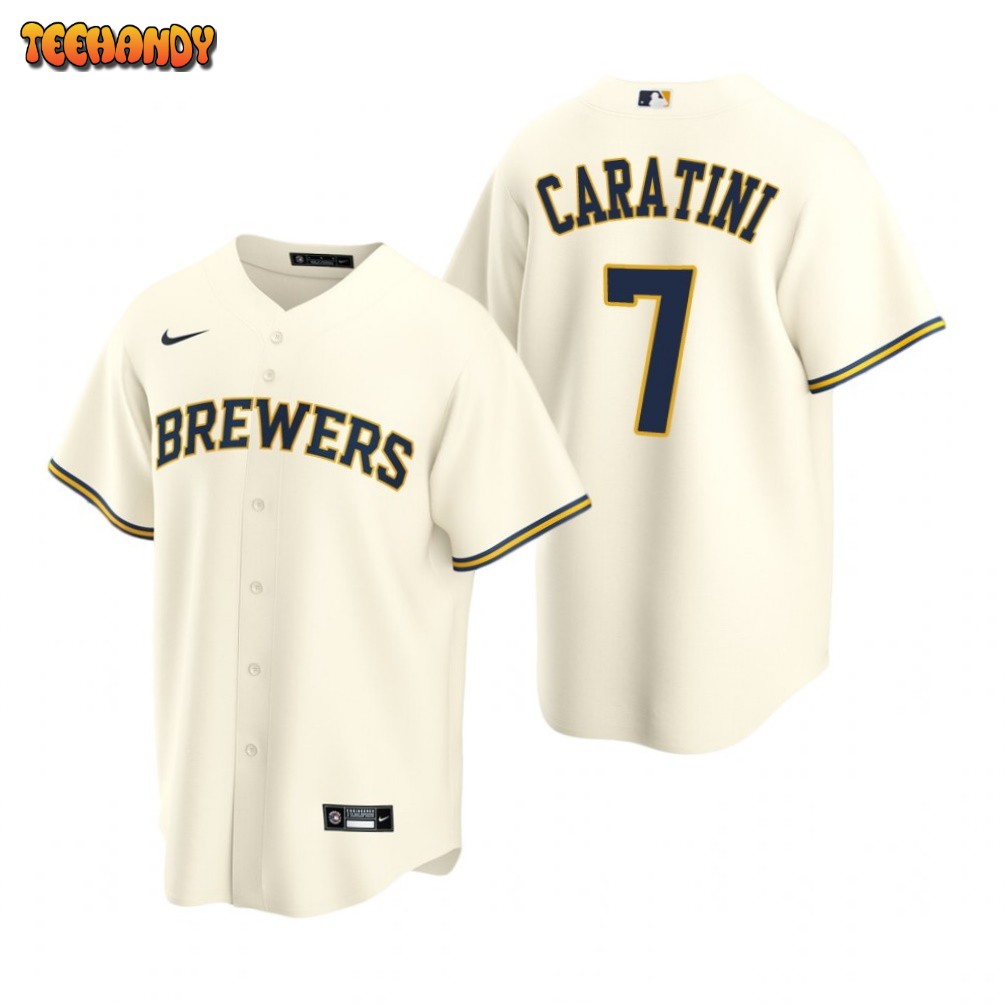 Milwaukee Brewers Victor Caratini Cream Home Replica Jersey