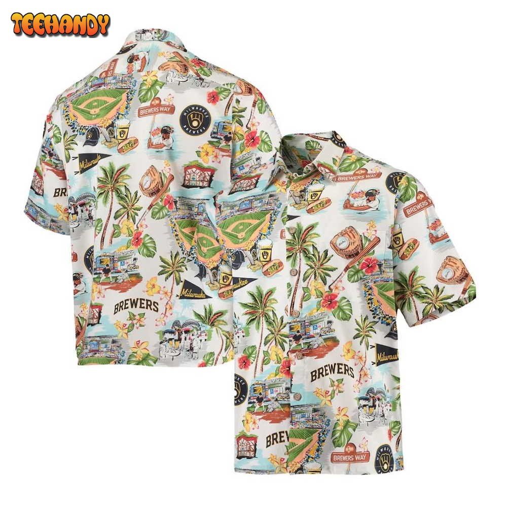 Milwaukee Brewers Way Hawaiian Shirt – White