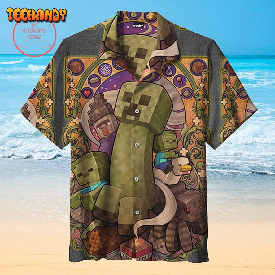 Minecraft Creeper Universal Hawaiian Shirt