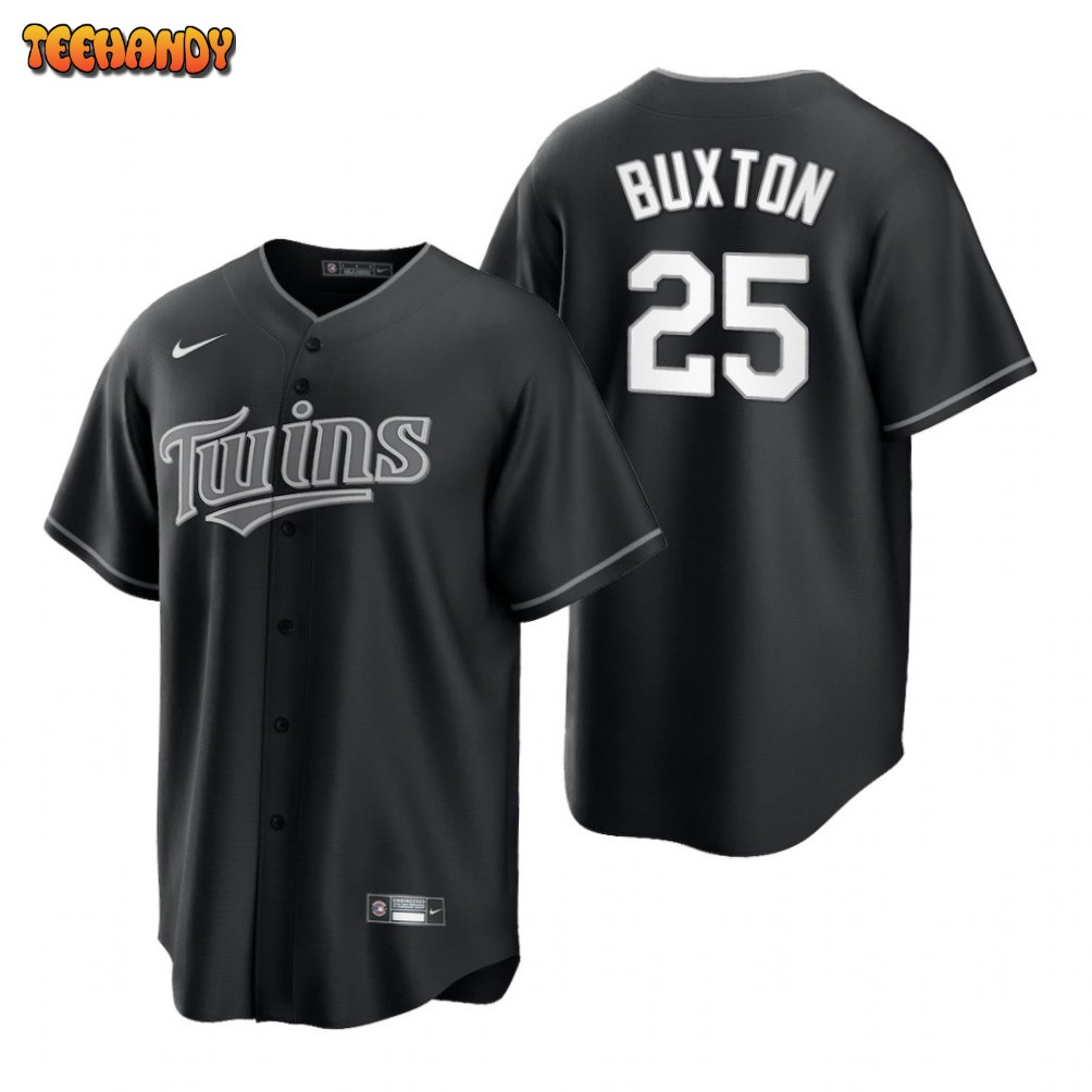 Minnesota Twins Byron Buxton Black White Fashion Replica Jersey