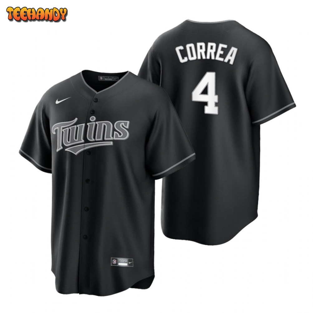 Minnesota Twins Carlos Correa Black White Fashion Replica Jersey