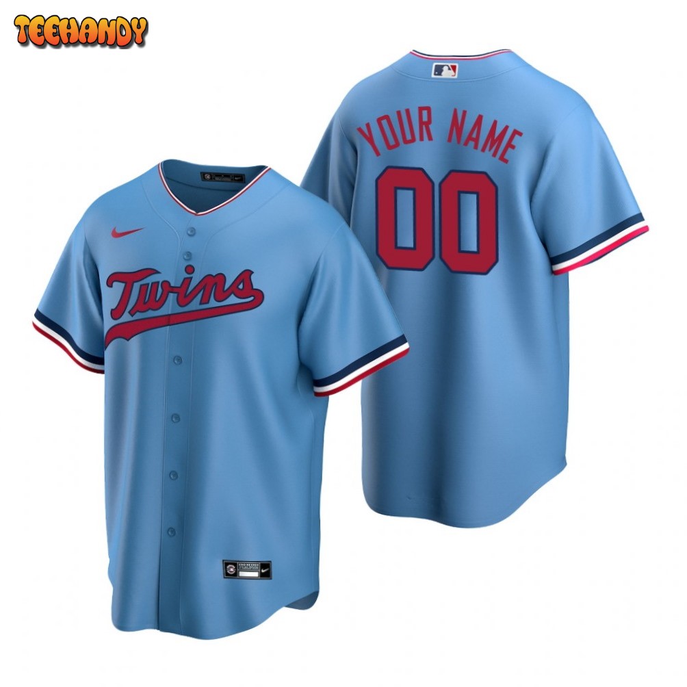 Minnesota Twins Custom Light Blue Alternate Replica Jersey