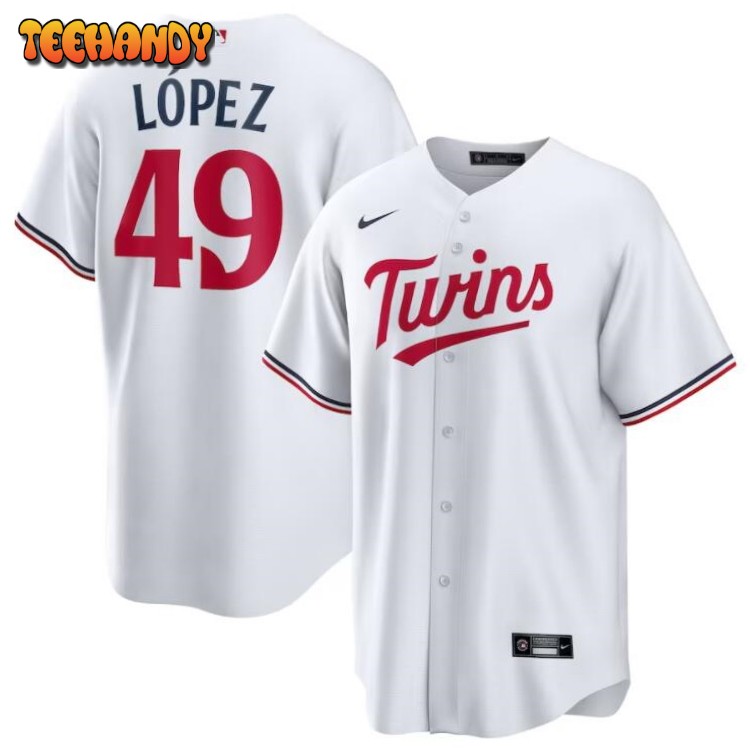 Minnesota Twins Pablo Lopez White 2023 Home Replica Jersey