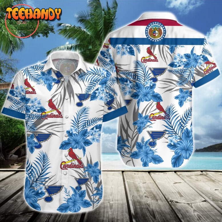 Missouri Sports Cardinals Blues Hawaiian Shirt