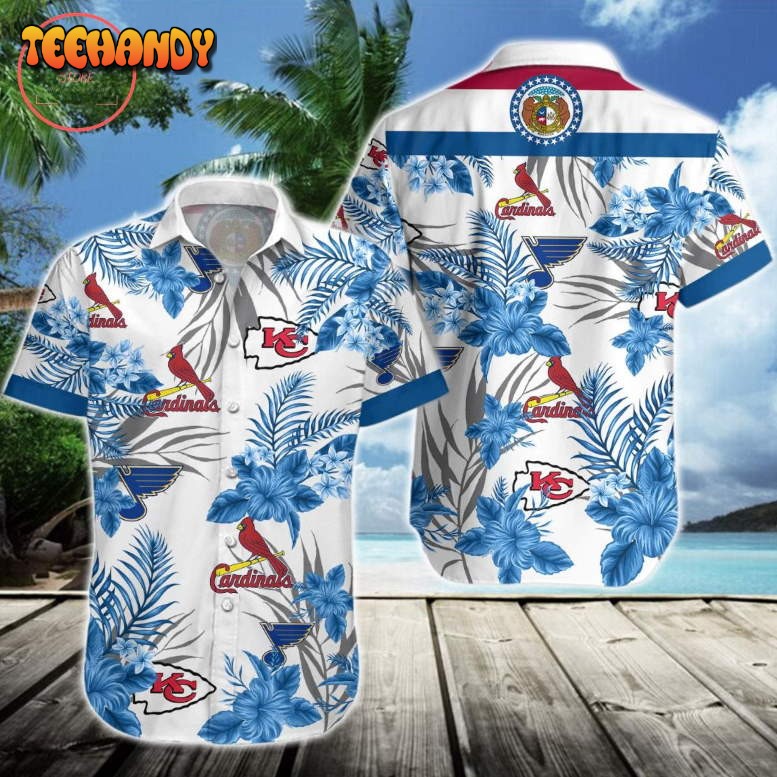 Missouri Sports Cardinals Chiefs Blues Hawaiian Shirt