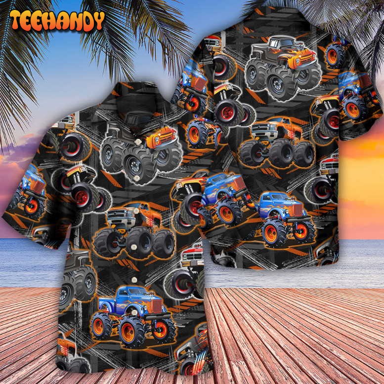 Monster Truck Racing Art Hawaiian Shirt