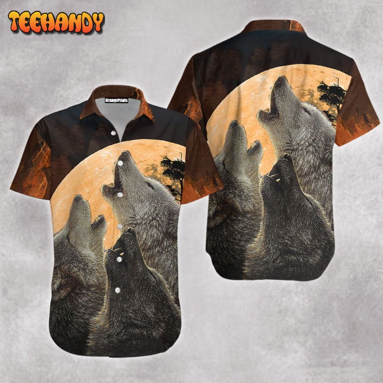 Moon Wolf Hawaiian Shirt