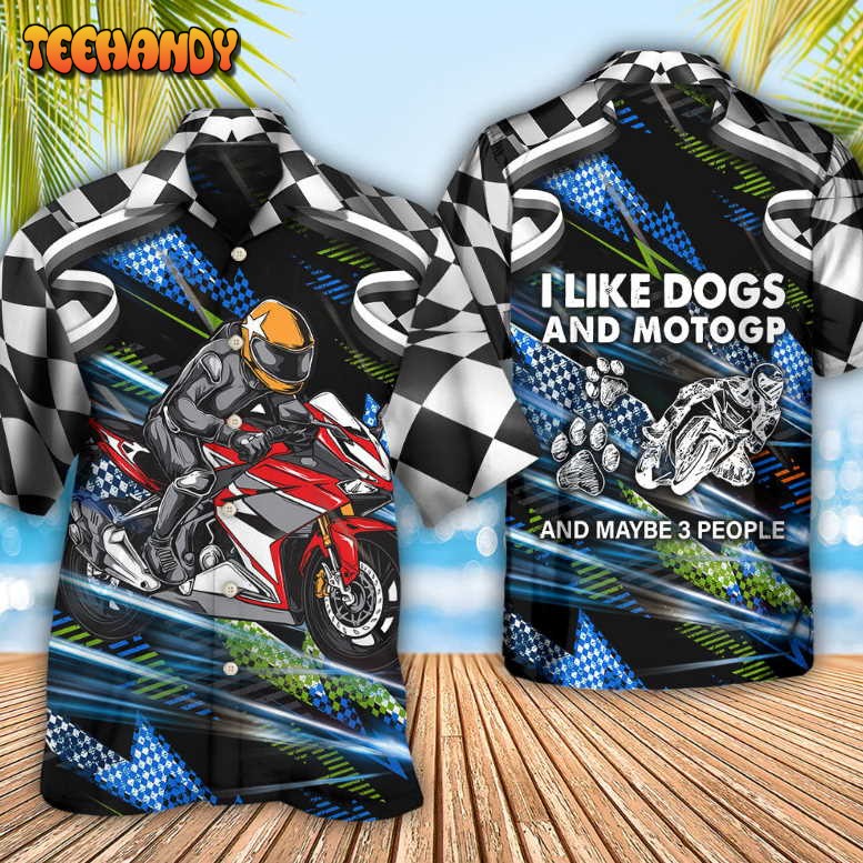 Motorbike Dog I Like Dogs And Motogp Hawaiian Shirt