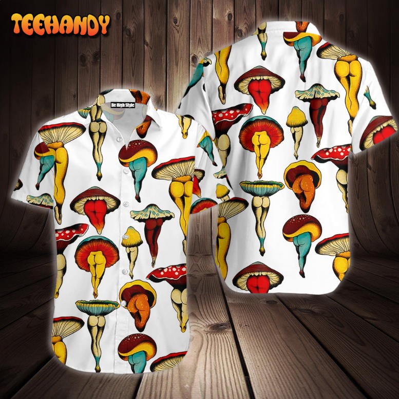 Mushroom Colourful Hawaiian Shirt