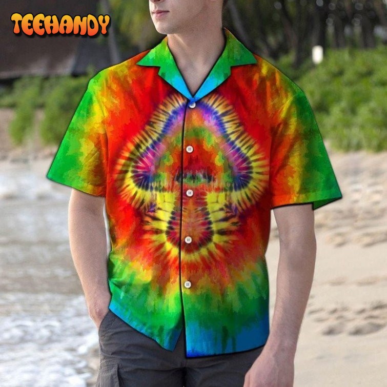 Mushroom Tie Dye Aloha Hawaiian Shirt