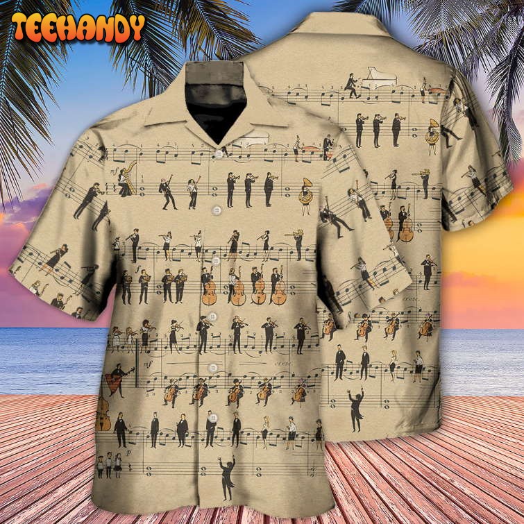 Music Note Retro Music Lover Hawaiian Shirt