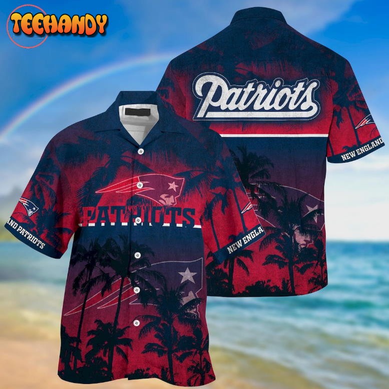 New England Patriots Palm Hawaiian Shirt