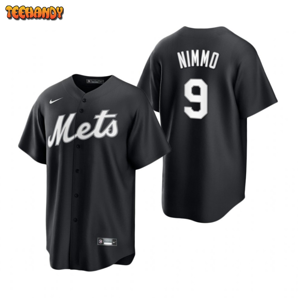 New York Mets Brandon Nimmo Black White Fashion Replica Jersey