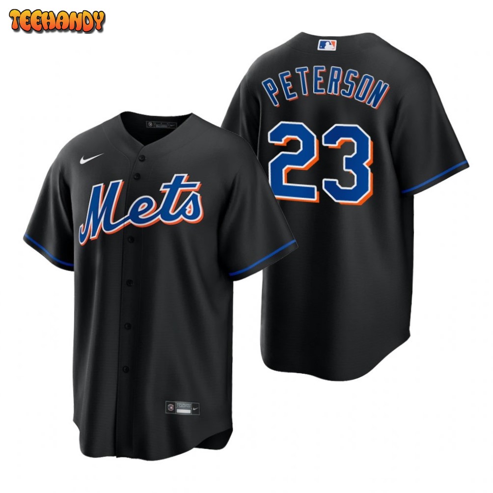 New York Mets David Peterson Black Alternate Replica Jersey