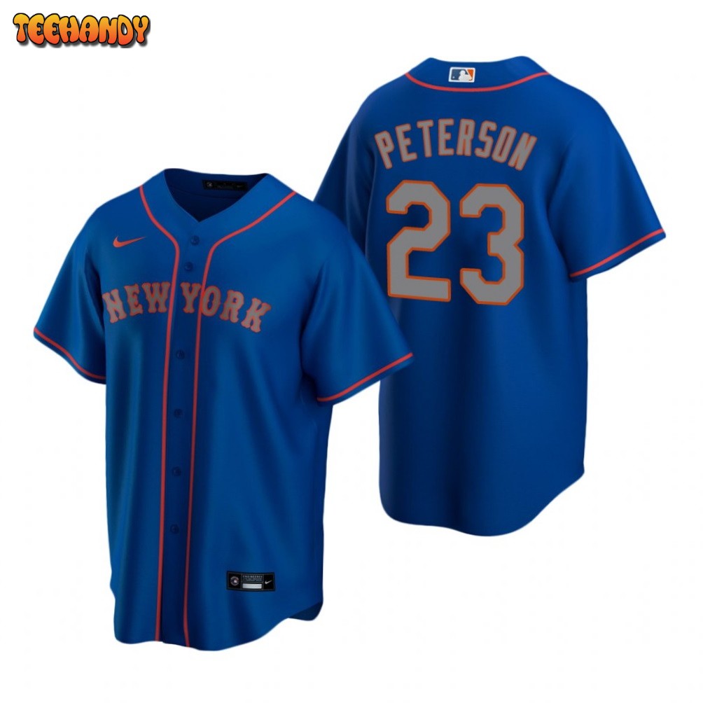 New York Mets David Peterson Royal Alternate Road Replica Jersey