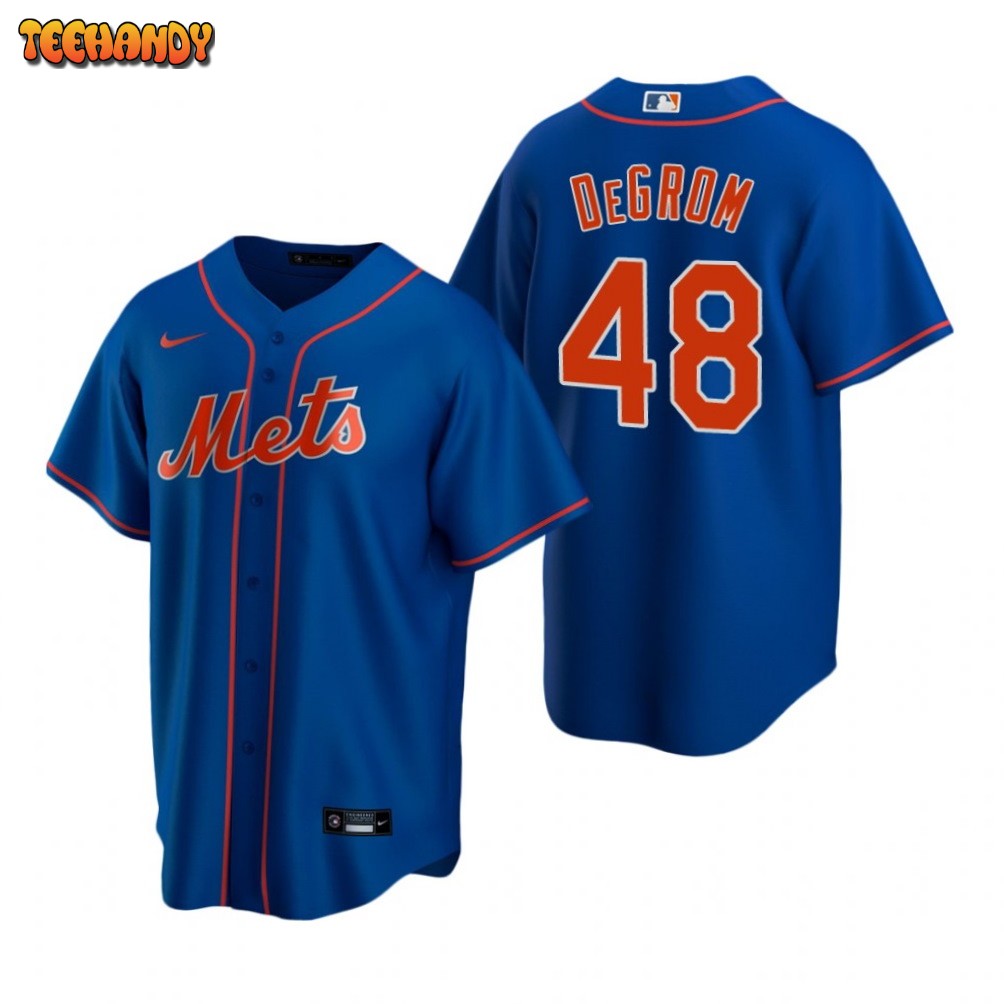 New York Mets Jacob deGrom Royal Replica Alternate Jersey