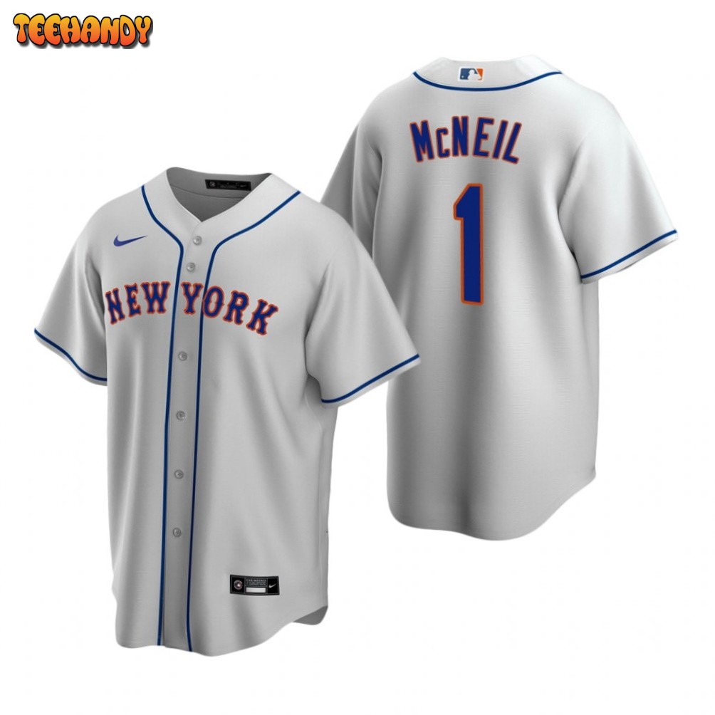 Youth Jeff McNeil New York Mets Replica Gray Road Jersey