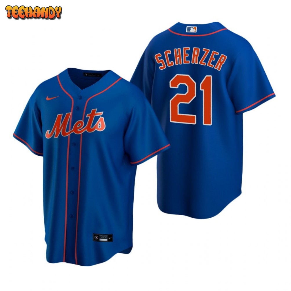 New York Mets Max Scherzer Royal Replica Jersey