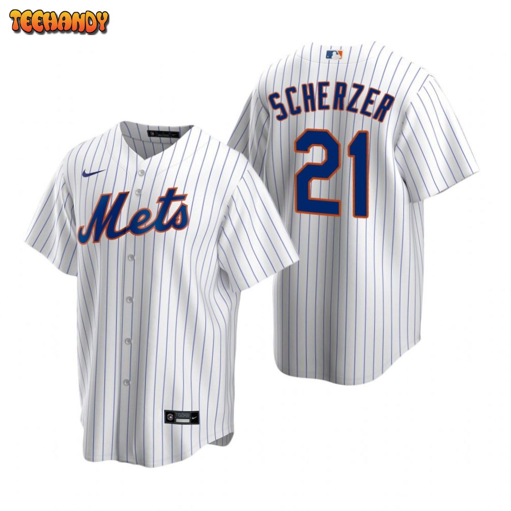 New York Mets Max Scherzer White Replica Home Jersey