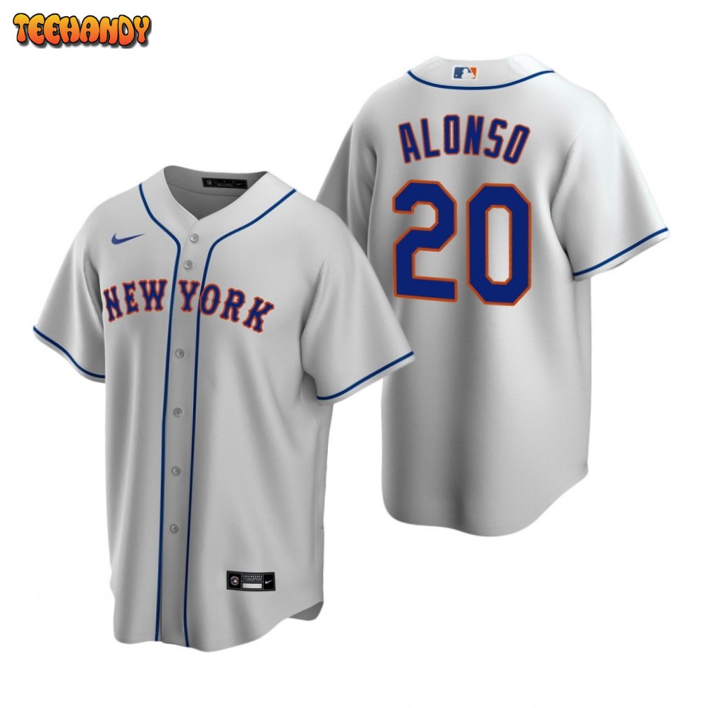 New York Mets Pete Alonso Gray Replica Road Jersey