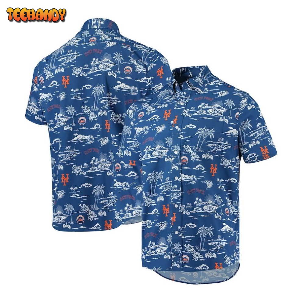 New York Mets Royal Kekai Performance Hawaiian Shirt