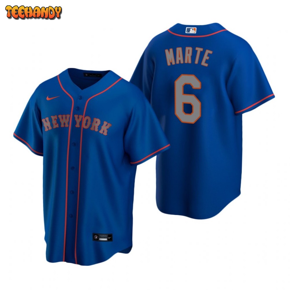 New York Mets Starling Marte Royal Alternate Road Replica Jersey